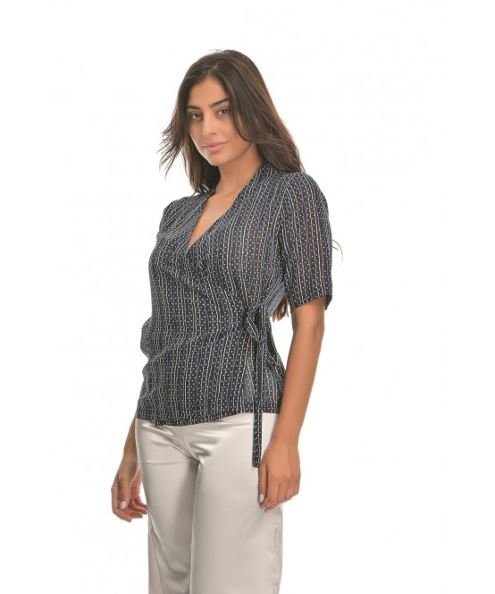 ΜΠΛΟΥΖΑ ΖΩΡΖΕΤΑ ΚΡΟΥΑΖΕ ΜΕ ΚΟΝΤΟ ΜΑΝΙΚΙ