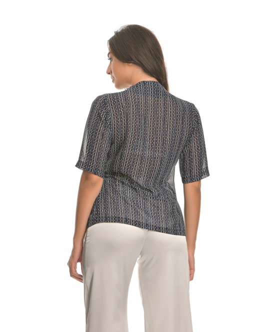 ΜΠΛΟΥΖΑ ΖΩΡΖΕΤΑ ΚΡΟΥΑΖΕ ΜΕ ΚΟΝΤΟ ΜΑΝΙΚΙ