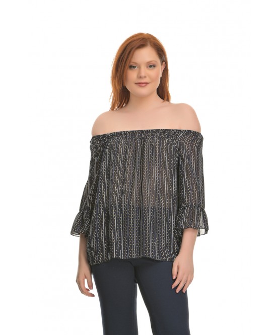 ΜΠΛΟΥΖΑ ΖΩΡΖΕΤΑ ΜΕ ΑΚΑΛΥΠΤΟΥΣ ΩΜΟΥΣ