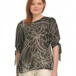 ΜΠΛΟΥΖΑ Α-LINE ΑΣΠΡΟΜΑΥΡΗ ΖΩΡΖΕΤΑ