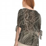 ΜΠΛΟΥΖΑ Α-LINE ΑΣΠΡΟΜΑΥΡΗ ΖΩΡΖΕΤΑ